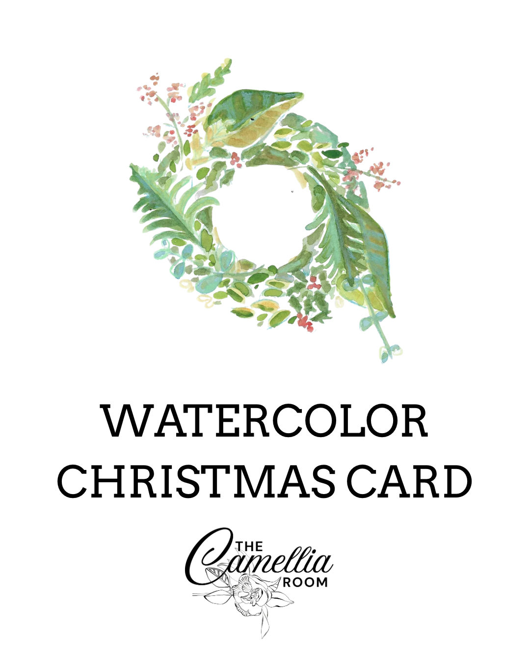 Watercolor Christmas Wreath Workshop Monday September 28 12-1:30PM